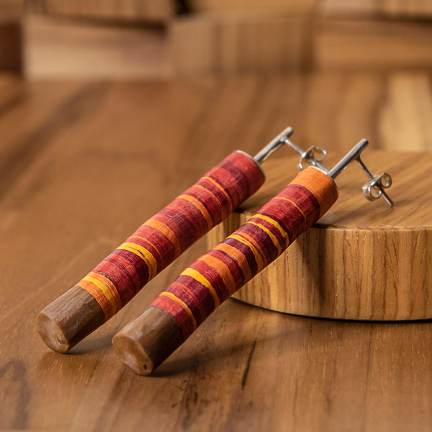 casa pitanga - atitocou - orecchini africa - toni arancione rosso giallo 01