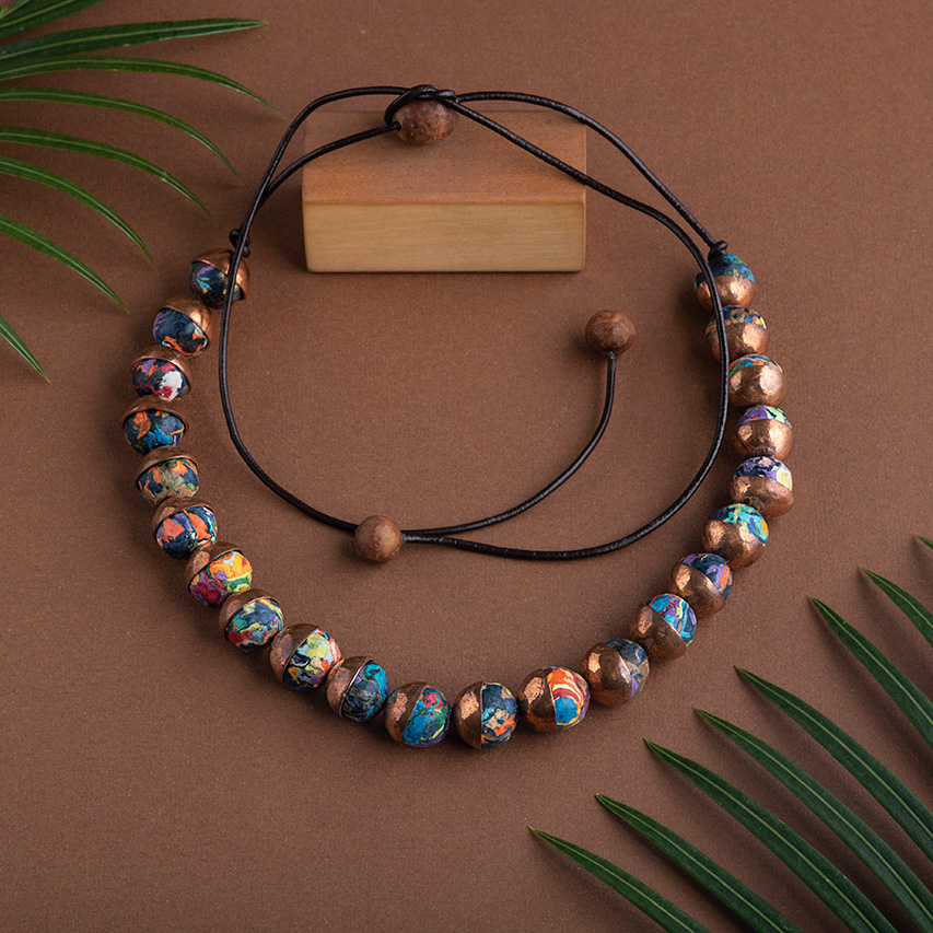 casa pitanga - atitocou - collana Mundi - colorato (toni scuri) 1