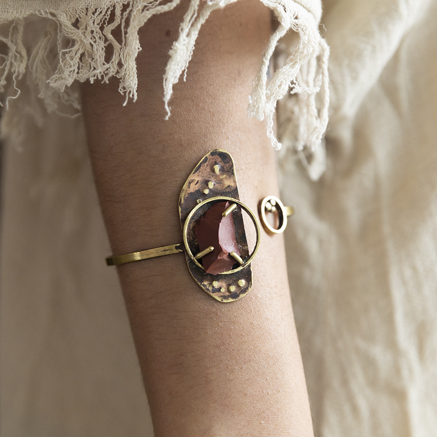 casa pitanga - atelie romã - bracciale jaspe rosso 3