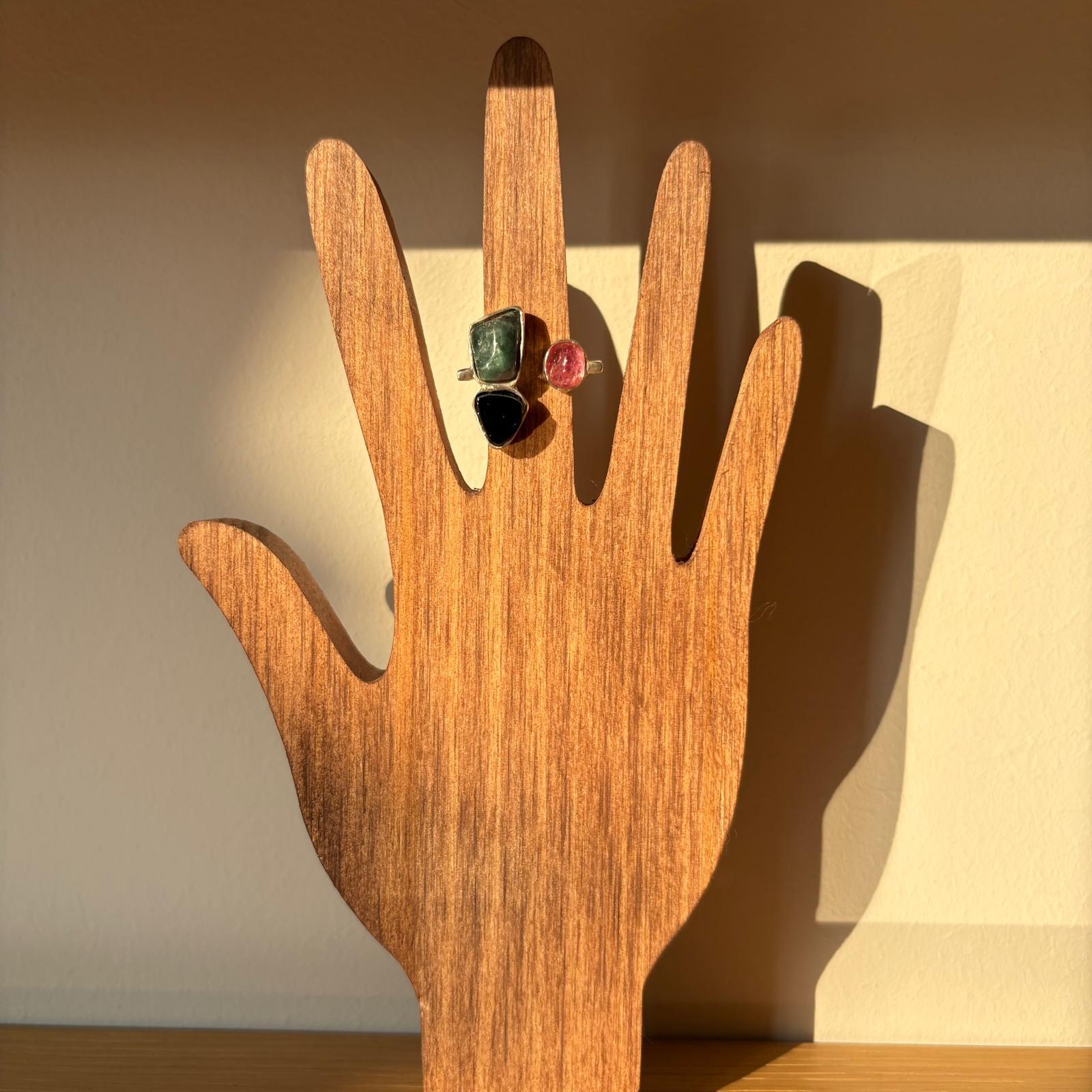 Anello Tre Tormaline