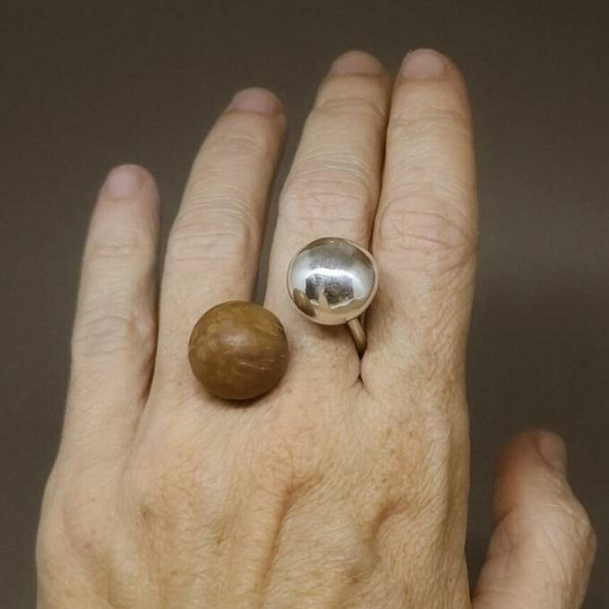 Anello Duas Esferas