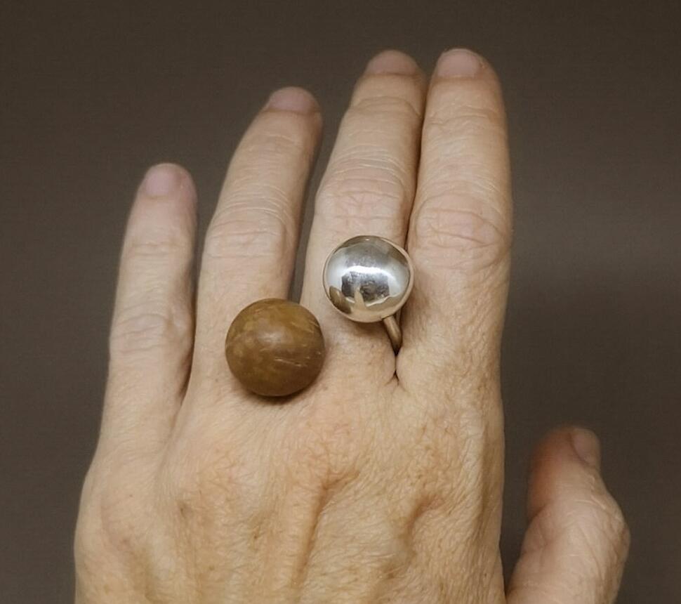 Anello Duas Esferas