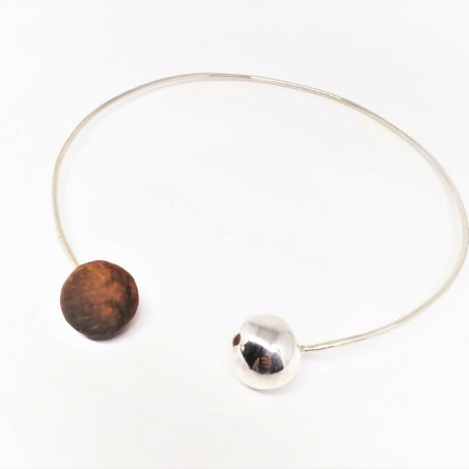 Collana/choker Duas Esferas
