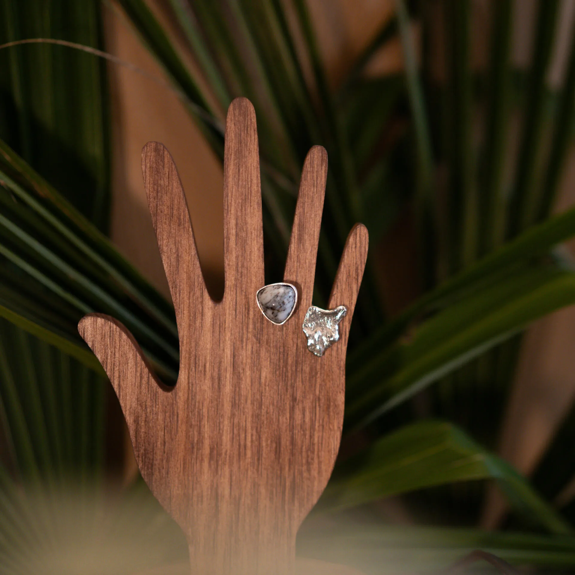 Anello Opale Dendritico