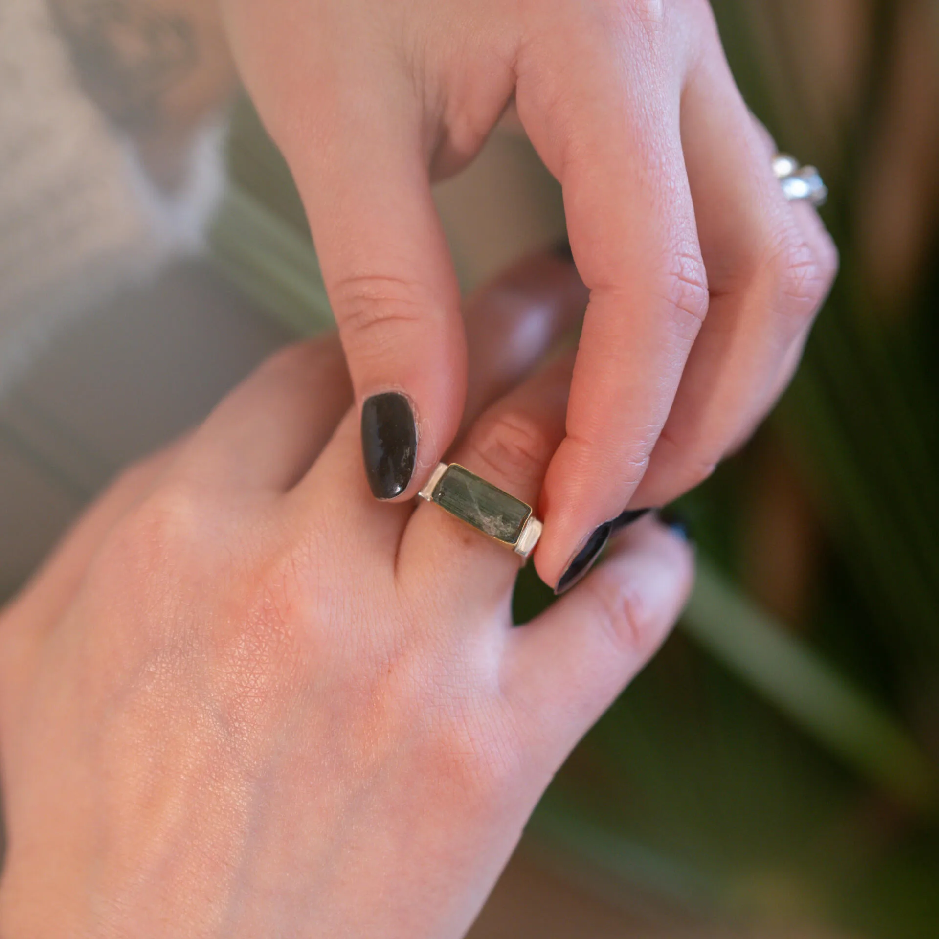 Anello Tormalina Verde