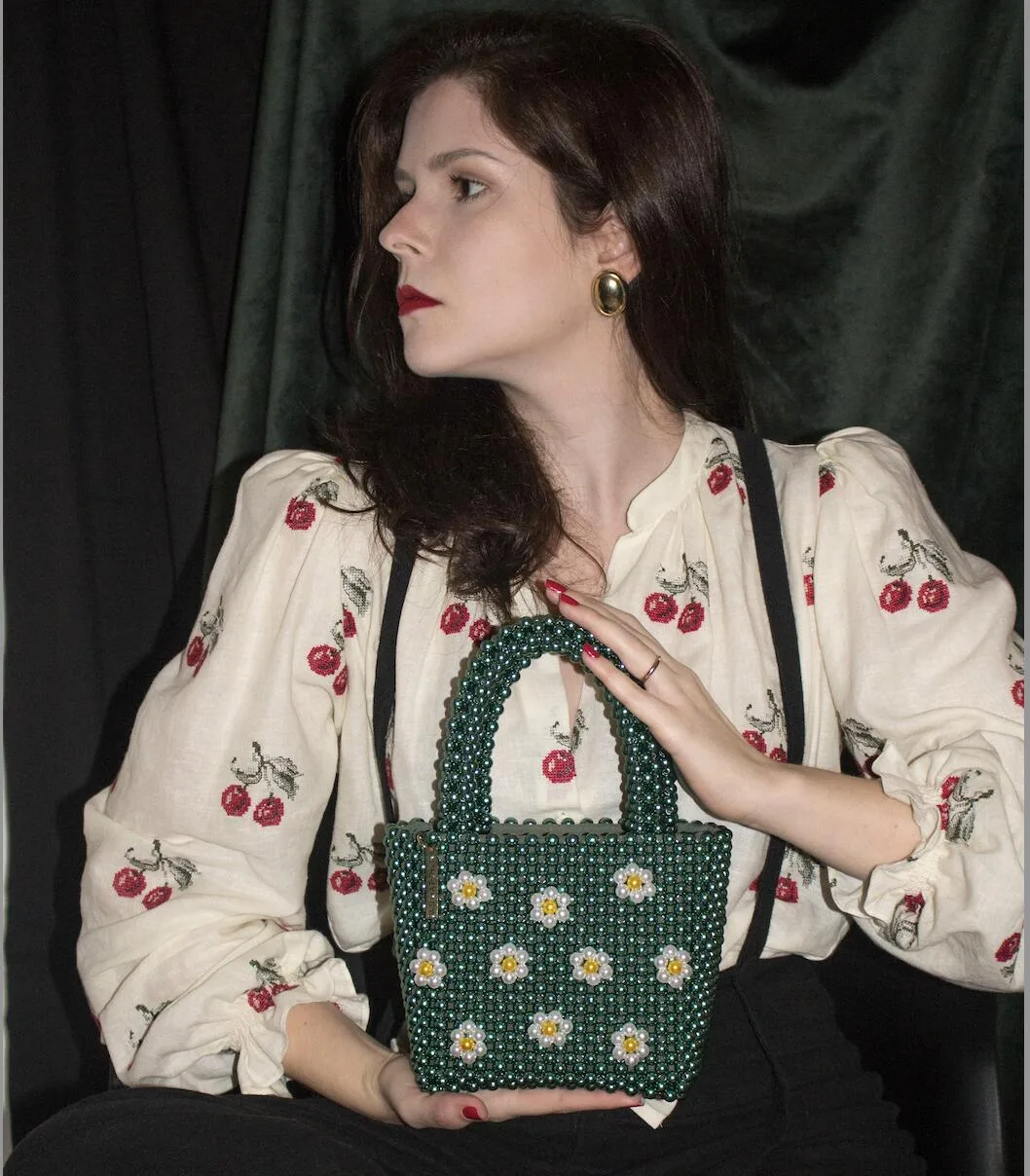 Borsa Sweet Garden verde