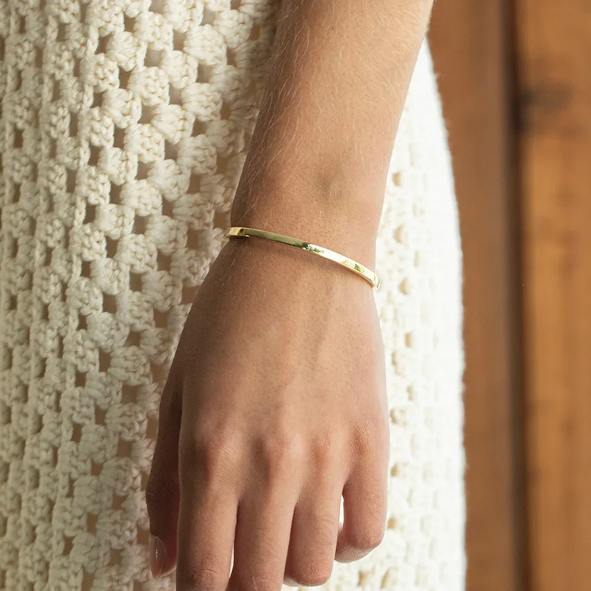 Bracciale Quadrato sottile versione ottone