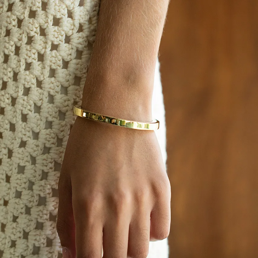 Bracciale Quadrato spesso versione ottone