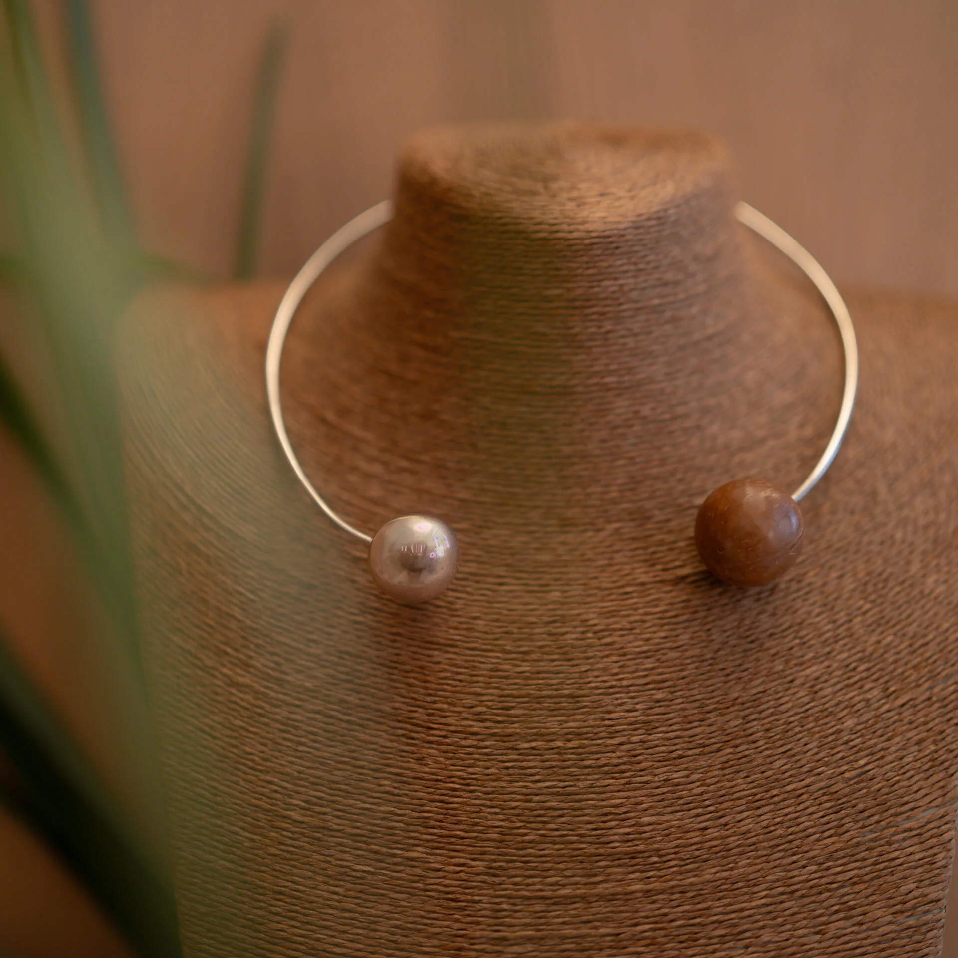 Collana/choker Duas Esferas