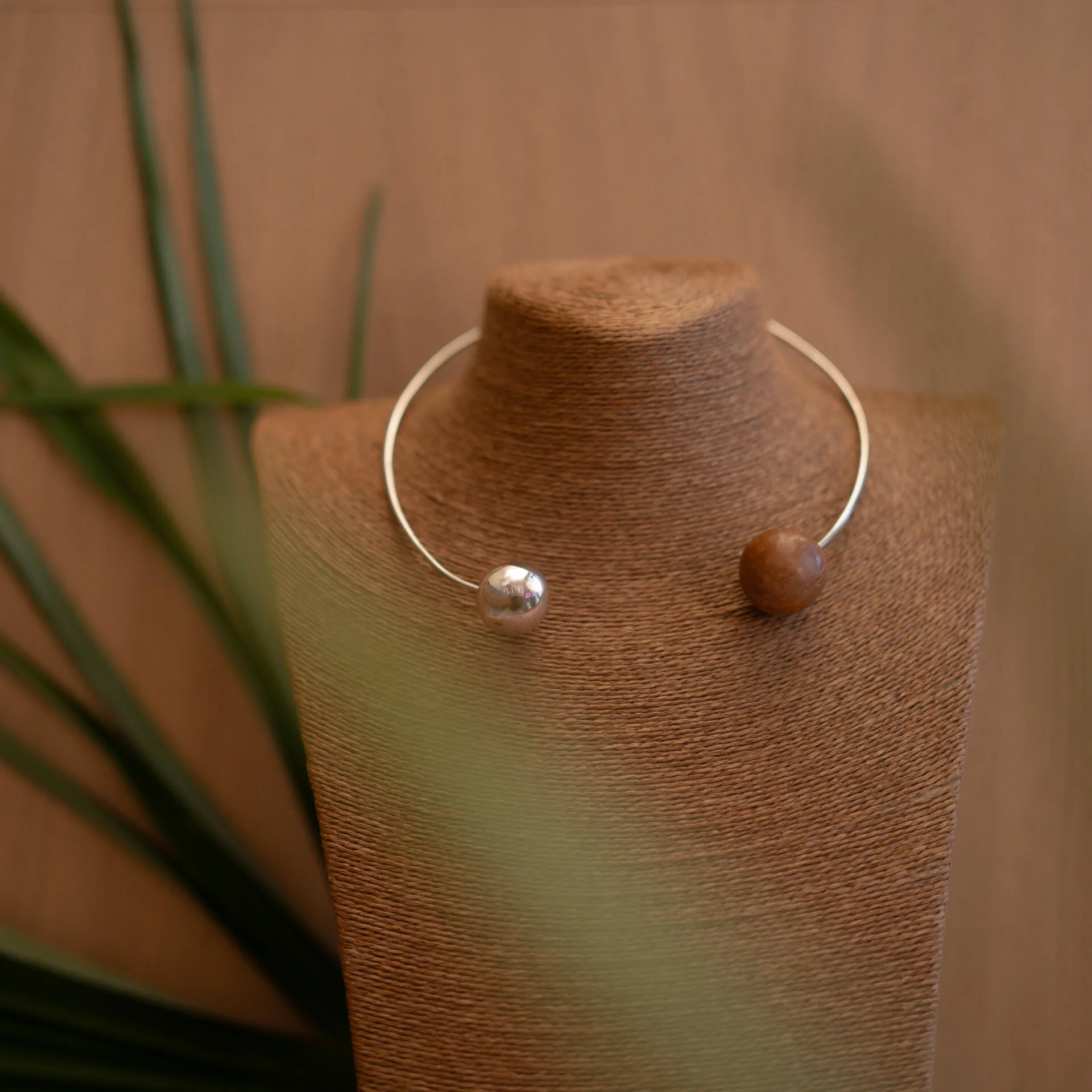 Collana/choker Duas Esferas